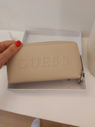Portafoglio Guess donna beige