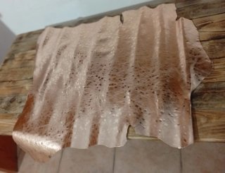Piel de cabra metalizada rosa