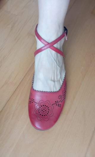 Zapatos destalonados Fosco piel rojos