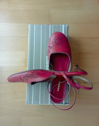 Zapatos destalonados Fosco piel rojos