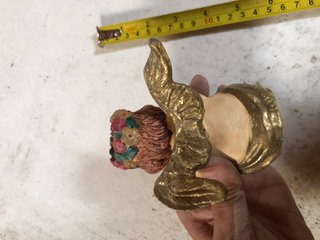 Angelito con pájaro de escayola