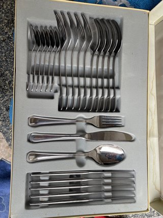 Cubertería de gala metal plateado