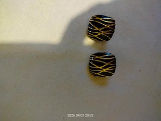 Pendientes Vintage Negro y Dorado