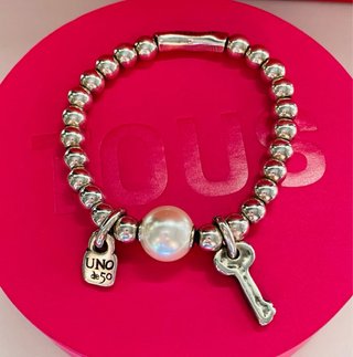 Pulsera Uno de 50 Perla y Llave