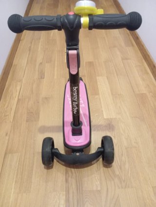 Patinete niña rosa LED 4 niveles altura