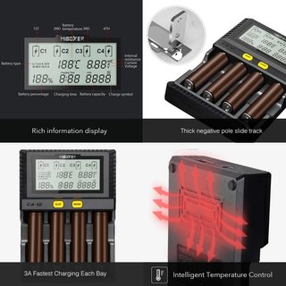 Cargador batería rápida con pantalla LCD