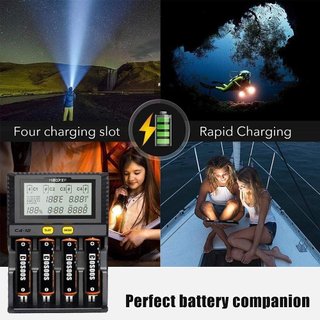 Cargador batería rápida con pantalla LCD