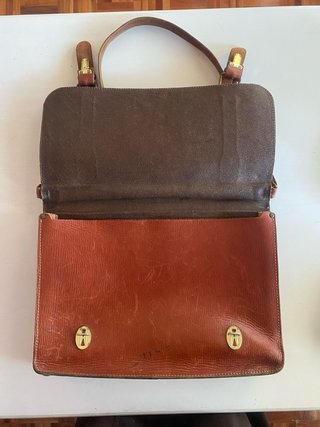 Bolso de cuero vintage auténtico