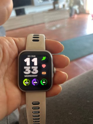 Reloj Inteligente Plata y Blanco