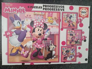 Puzzle Minnie Mouse 4 Puzzles Progresivos