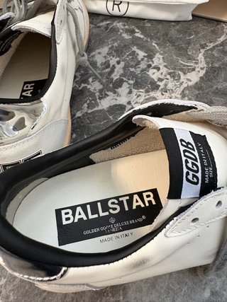 Golden Goose Ballstar Sneakers Bianco Argento