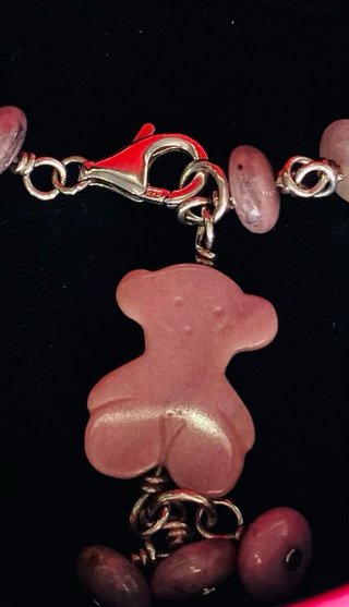 Pulsera Tous Oso Rosa y Piedras