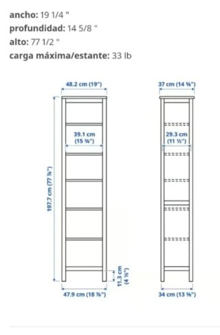 Estantería Librería Ikea Hemnes Con ENVÍO Wallapop