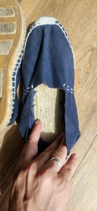 Alpargatas de esparto azul marino mujer
