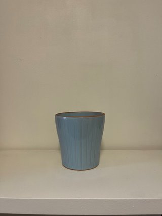 Vaso in ceramica blu 13 cm