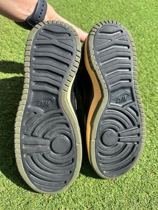 Nike Dunk High Up Mujer PIEL Verde Negro