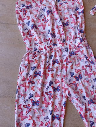 Suite Blanco Mono pantalón mariposas T.42