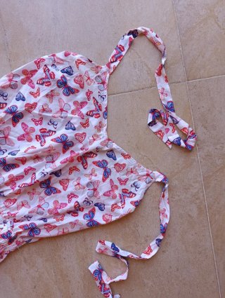 Suite Blanco Mono pantalón mariposas T.42