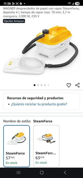 Desprendedor de vapor para papel pintado