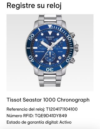 Tissot Seastar 1000 Cronógrafo Azul