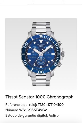 Tissot Seastar 1000 Cronógrafo Azul