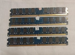 LOTE RAM DDR2 16gb  5uds. Dimm Kingston, Elpida
