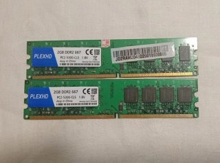 LOTE RAM DDR2 16gb  5uds. Dimm Kingston, Elpida