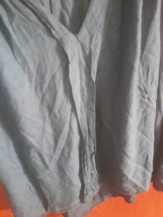 Blusa verde manga larga mujer