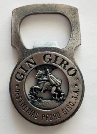 Apertura bottiglie in ferro massiccio antico con design Gin Giro