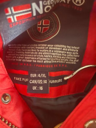 Chaqueta Geographical Norway Roja