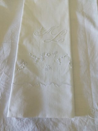 Sábanas antiguas algodón bordadas