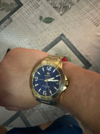 Reloj Marea Acero Baño Oro Esfera Azul