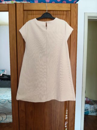 Vestido Zara bege flores T.6