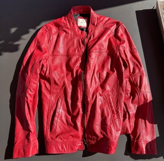 Chaqueta de Piel Roja Bugatti Hombre
