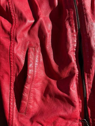 Chaqueta de Piel Roja Bugatti Hombre