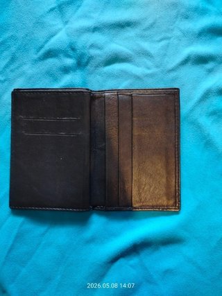 Cartera Piel Negra Portadocumentos DNI