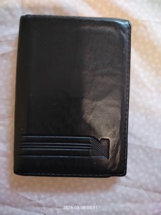 Cartera Piel Negra Portadocumentos DNI