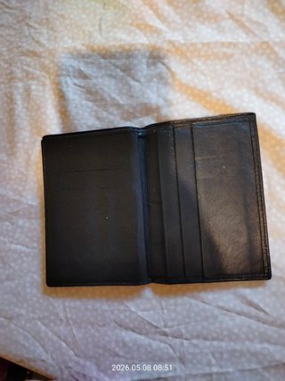 Cartera Piel Negra Portadocumentos DNI