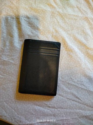 Cartera Piel Negra Portadocumentos DNI