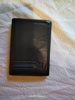Cartera Piel Negra Portadocumentos DNI