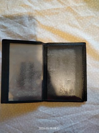 Cartera Piel Negra Portadocumentos DNI