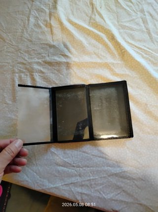 Cartera Piel Negra Portadocumentos DNI