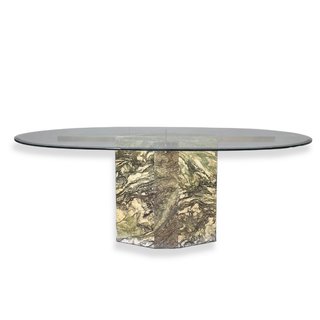 Mesa Comedor Artedi Mármol Cristal 1970