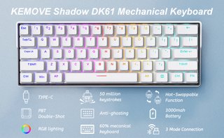 TECLADO MECANICO KEMOVE 60% BROWN SWITCH SWAPPABLE