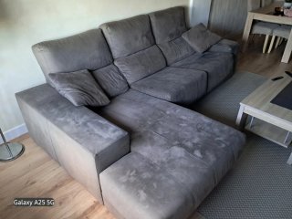 Sofá Rinconera Gris/Marrón