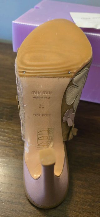 Sabot Miu Miu Beige e Rosa
