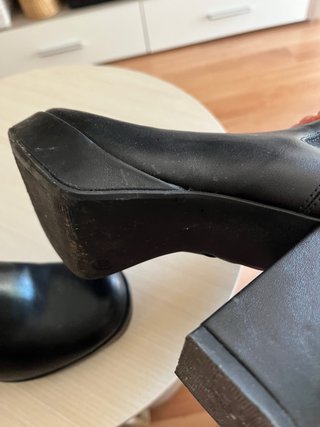 Botines negros tacón plataforma talla 36