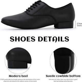 Zapatos Baile Latino Hombre T44 Negro