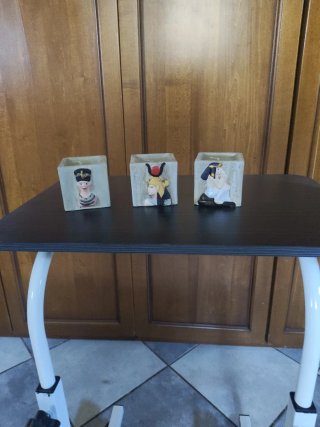 Set 3 Portacandele Ceramica Egizi
