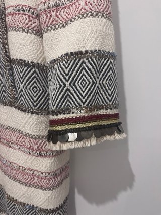 Abrigo Zara con abalorios Talla M